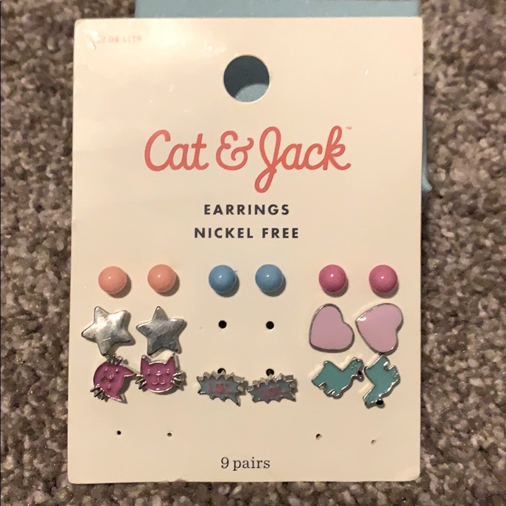 Cat and jack kids earrings